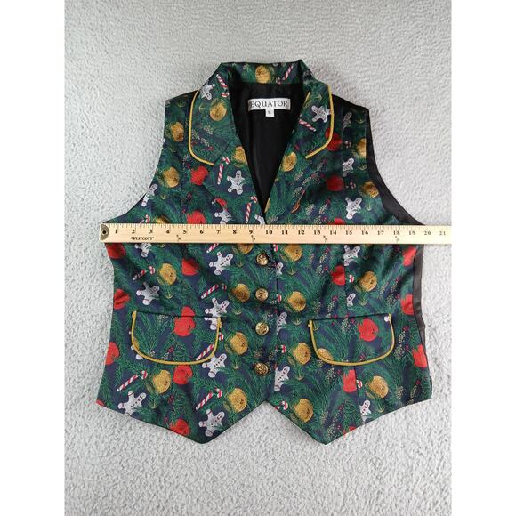 Vintage Equator Vest Adult Large Christmas Tree Holiday Ornament Tie Back - Picture 4 of 8